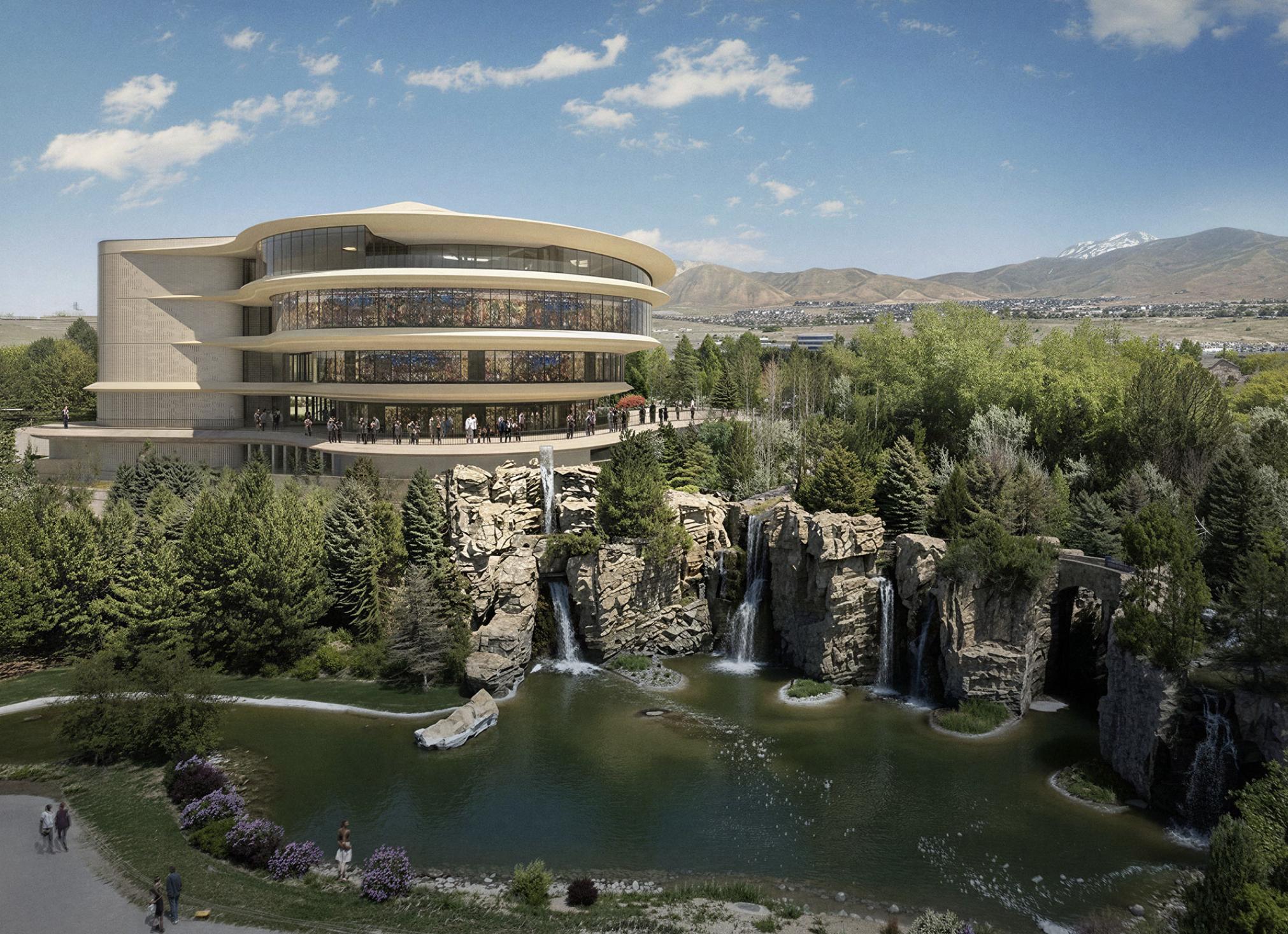A rendering for the Sphere of Light, a stained glass monument that will be built at Thanksgiving Point in Lehi.