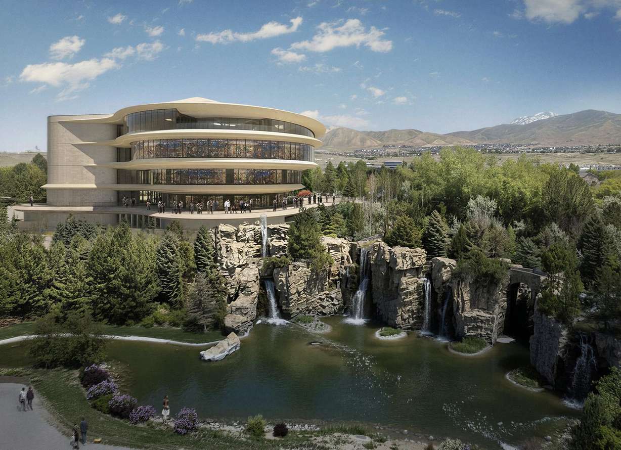 A rendering for the Sphere of Light, a stained glass monument that will be built at Thanksgiving Point in Lehi.