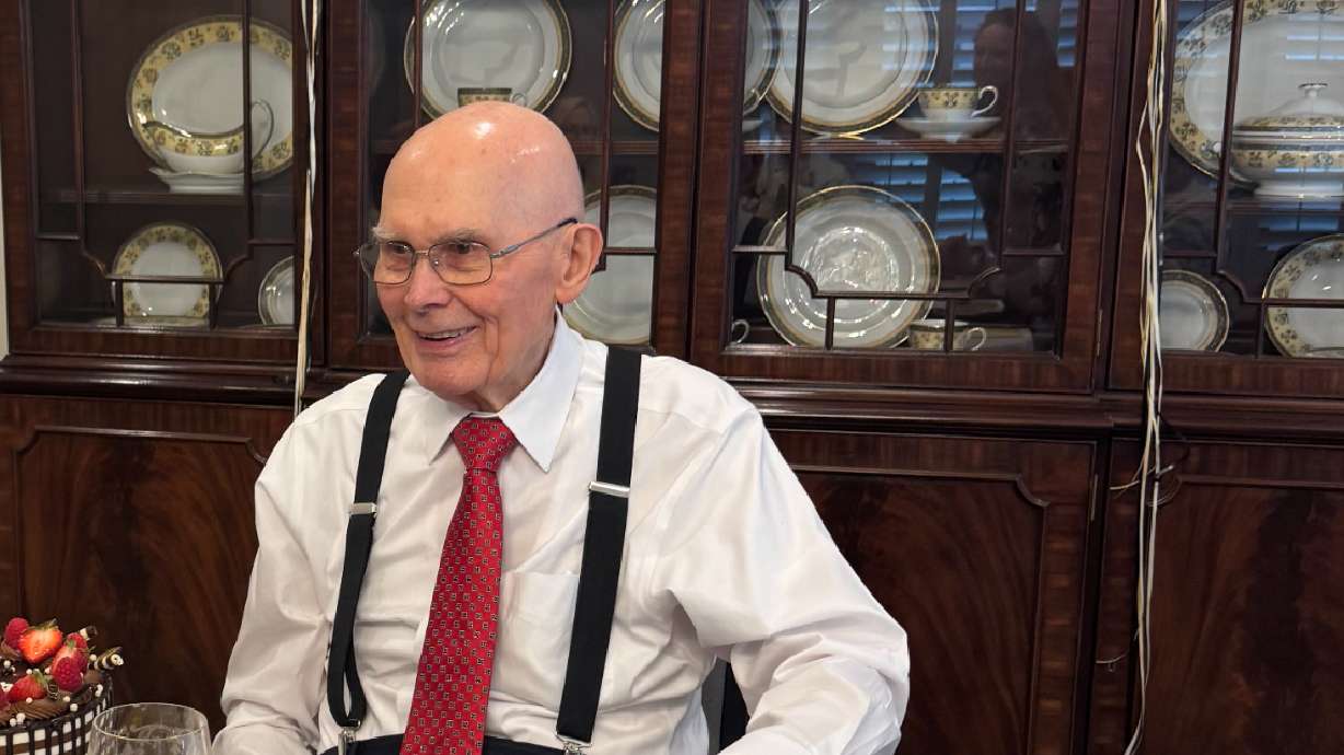 The Church of Jesus Christ of Latter-day Saints President Dallin H. Oaks gathers with family in Utah on Monday to celebrate his 94th birthday.