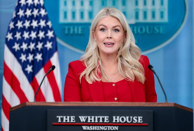 Trump says press secretary Leavitt to leave job at month's end