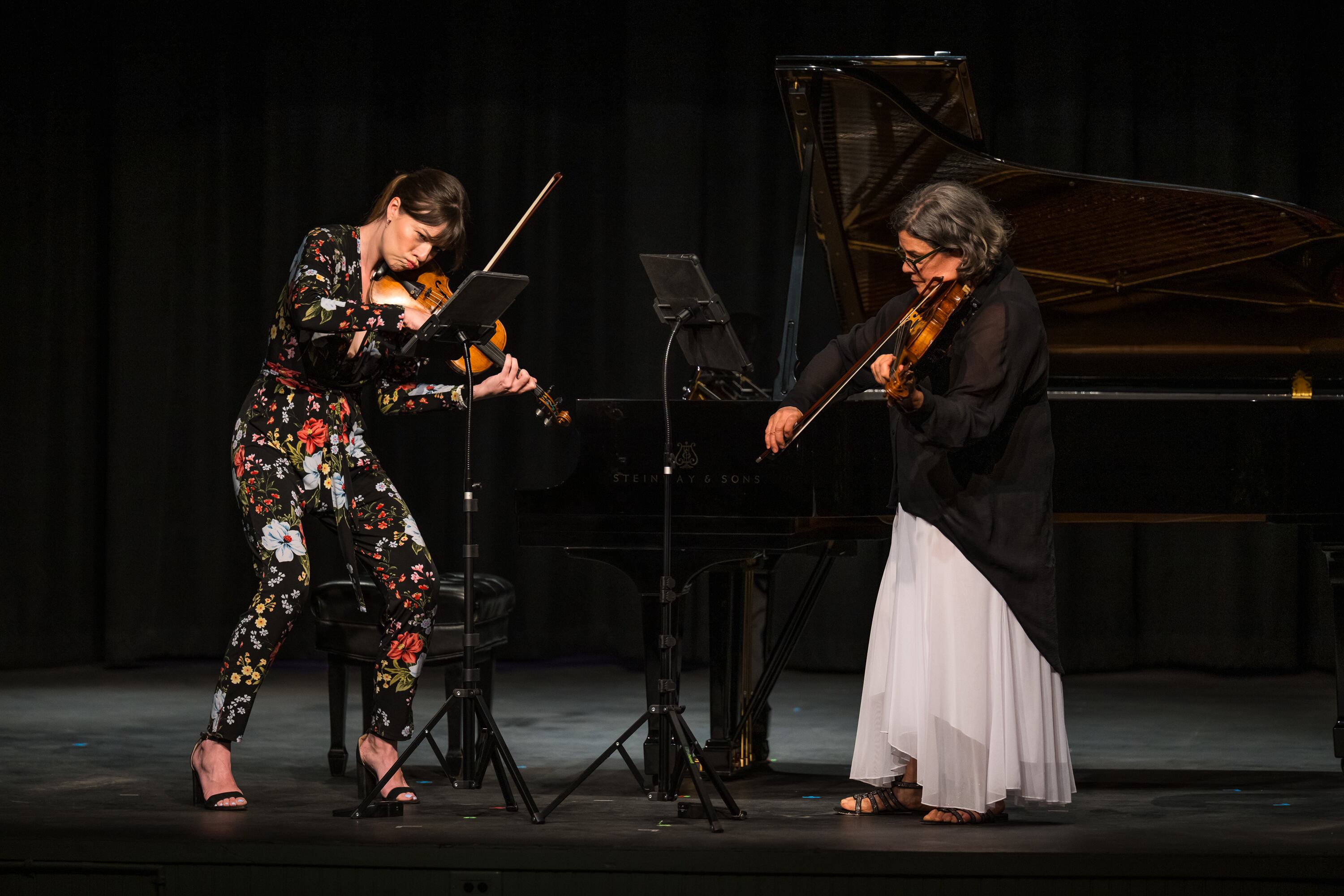 Tess Lark and Leslie Tompkins perform at the 2025 Moab Music Festival.