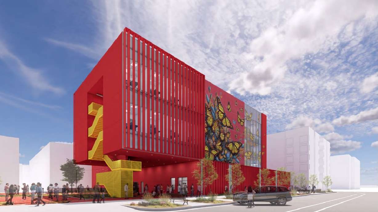 Centro Civico Mexicano boosters are pursuing plans to build a new $27 million facility to house the Salt Lake City cultural organization. The photo shows a rendering of what the new facility would look like.