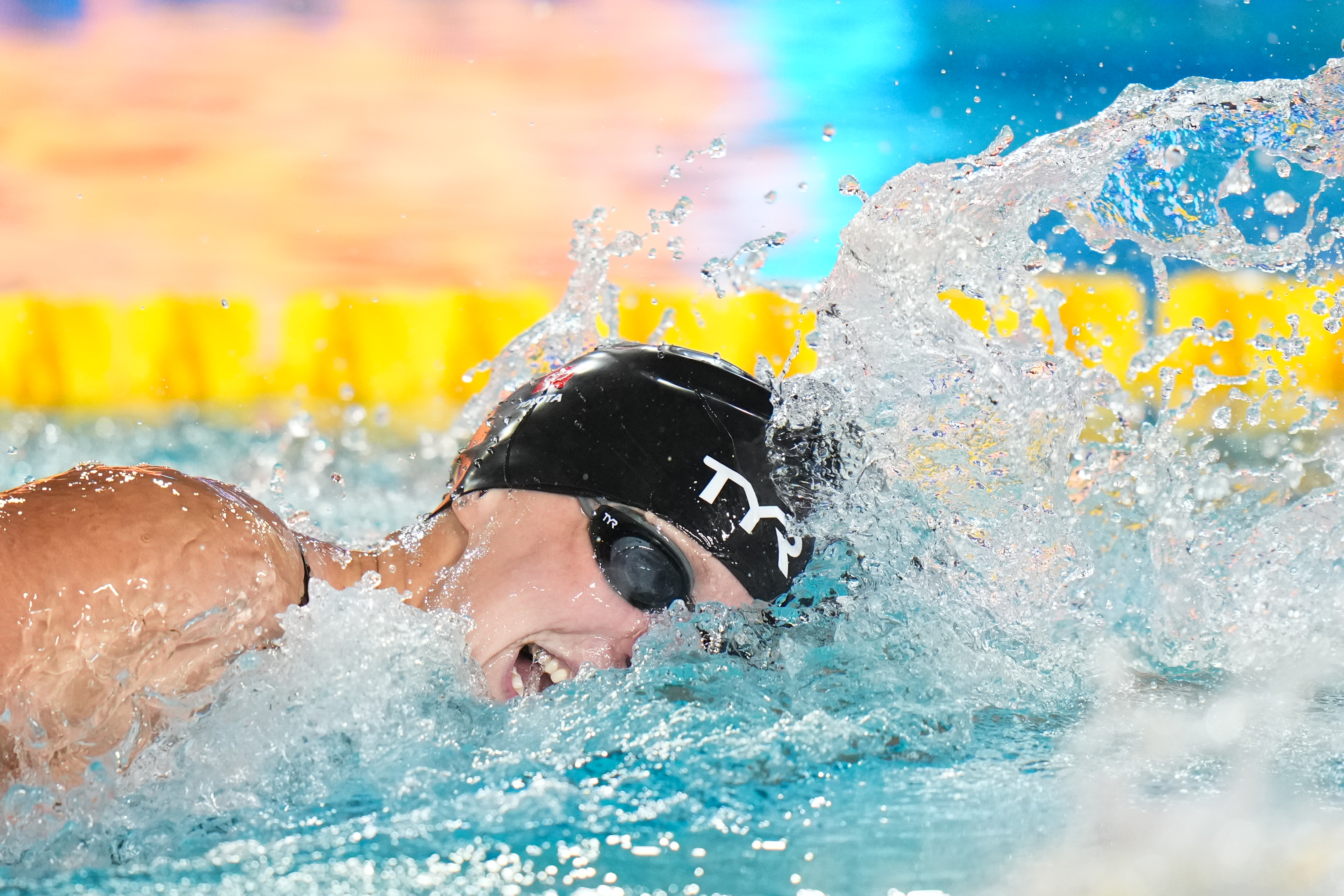Katie Ledecky surges to 1,500 free win for her first home-soil international medal