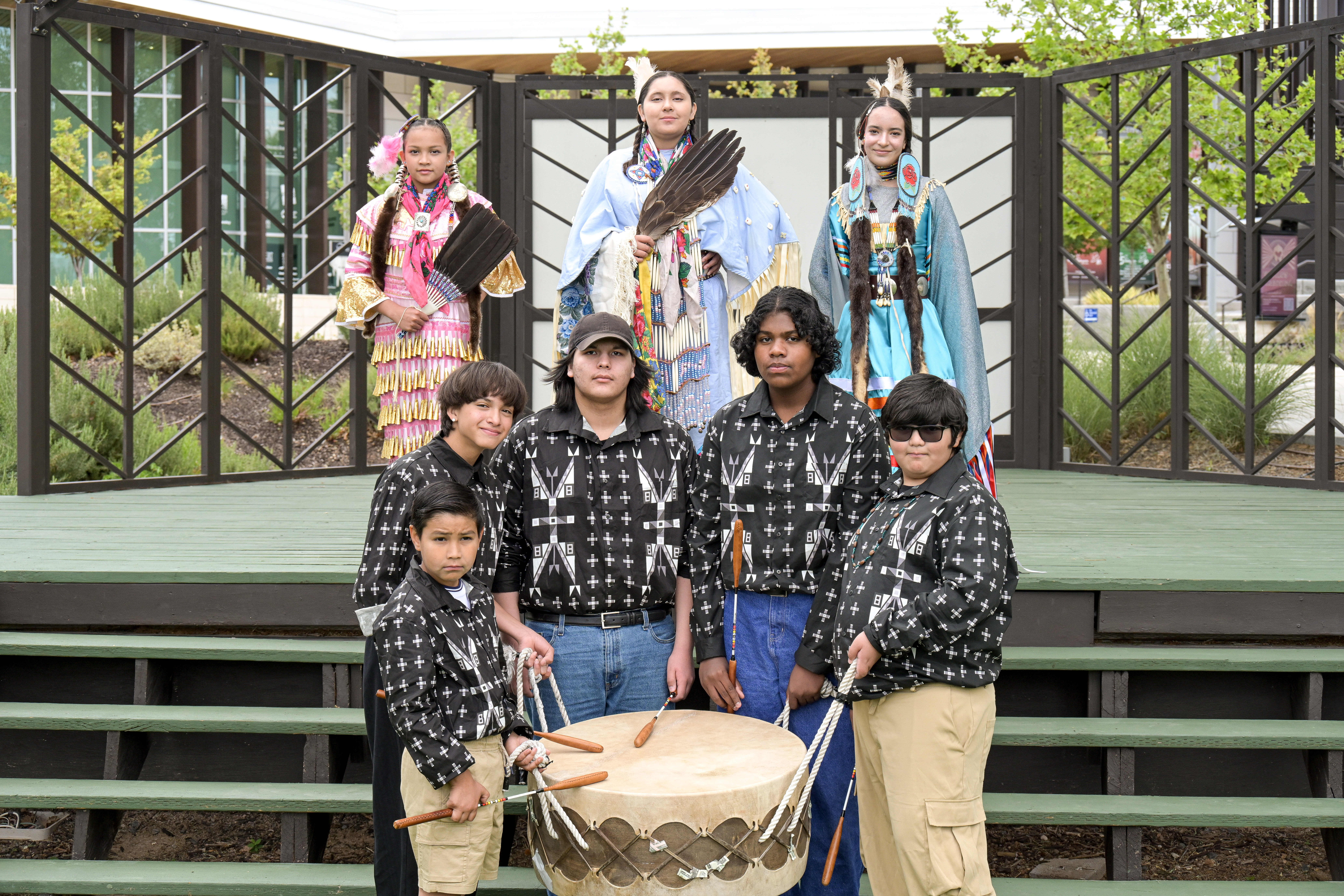 Youth from the Paiute Indian Tribe of Utah are pictured in this undated photo.