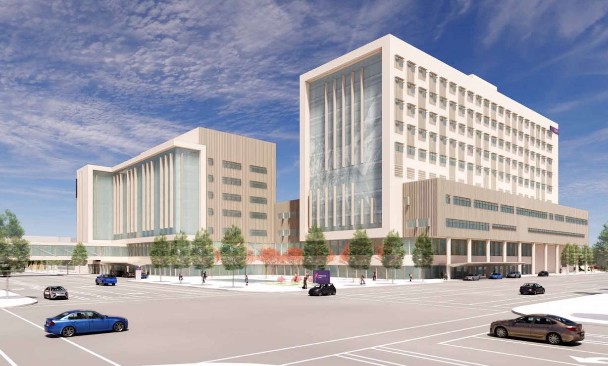 A rendering of the proposed "LDS Hospital replacement site" in Salt Lake City. Intermountain Health included the rendering in new documents sent to the city on Thursday.