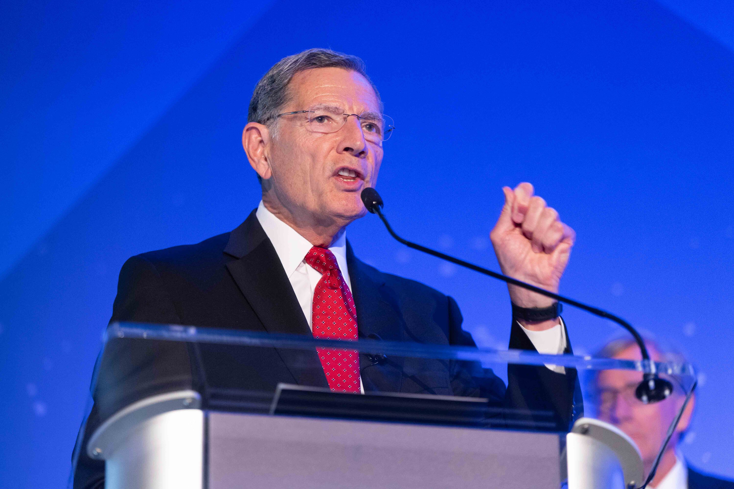 U.S. Senate Majority Whip John Barrasso, R-Wyo., at the annual Orrin G. Hatch Foundation Gala on Thursday, where he received the Titan of Public Service Award at the Grand America Hotel in Salt Lake City.