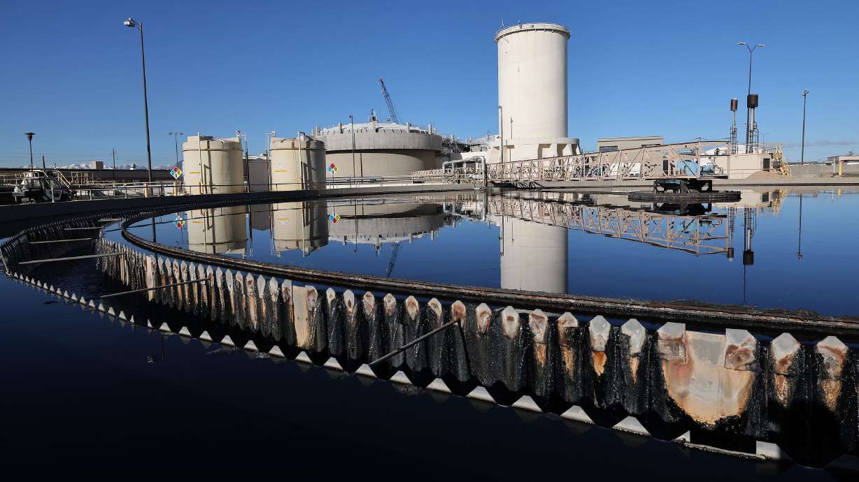 The Salt Lake City Water Reclamation Facility in Salt Lake City on April 6, 2022. At least a dozen states have recently reported incidents of "malicious" cybersecurity attacks on water and wastewater infrastructure, and Utah is one of them.