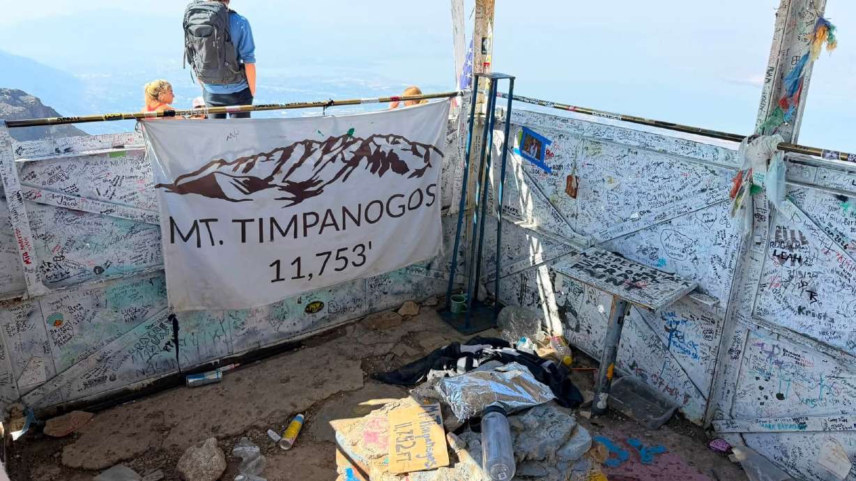 Melissa Coles frequently hikes Mount Timpanogos and has recently noticed a lot of trash left at the summit. During her last couple of trips, she has packed out garbage from the mountain and is urging others to do the same.