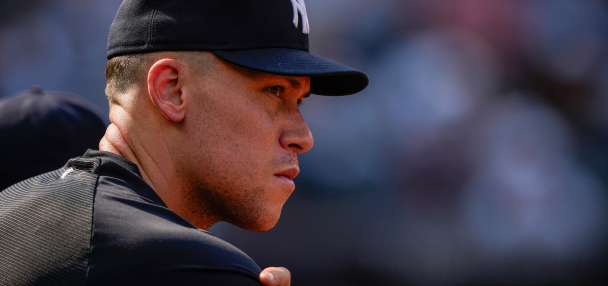 Three-time MVP Aaron Judge plays catch for first time in rehab from broken rib, return date unclear