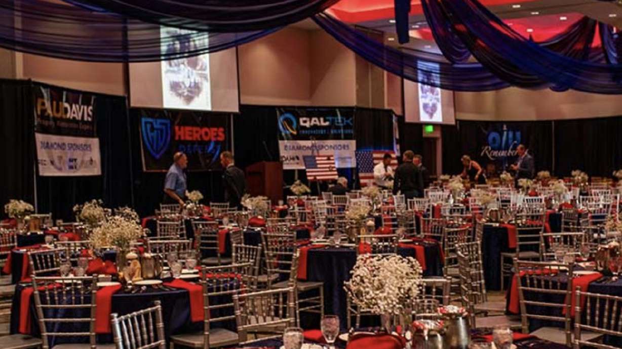 The set up for last year’s 9/11 tribute banquet.