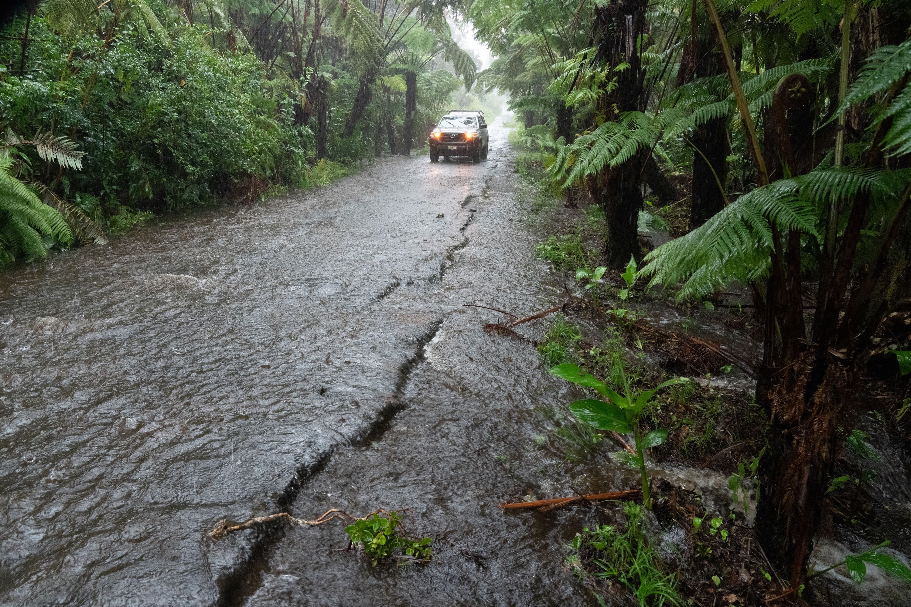 Tens of thousands without power and more than 100 homes damaged as Tropical Storm Lala moves away from Hawaii