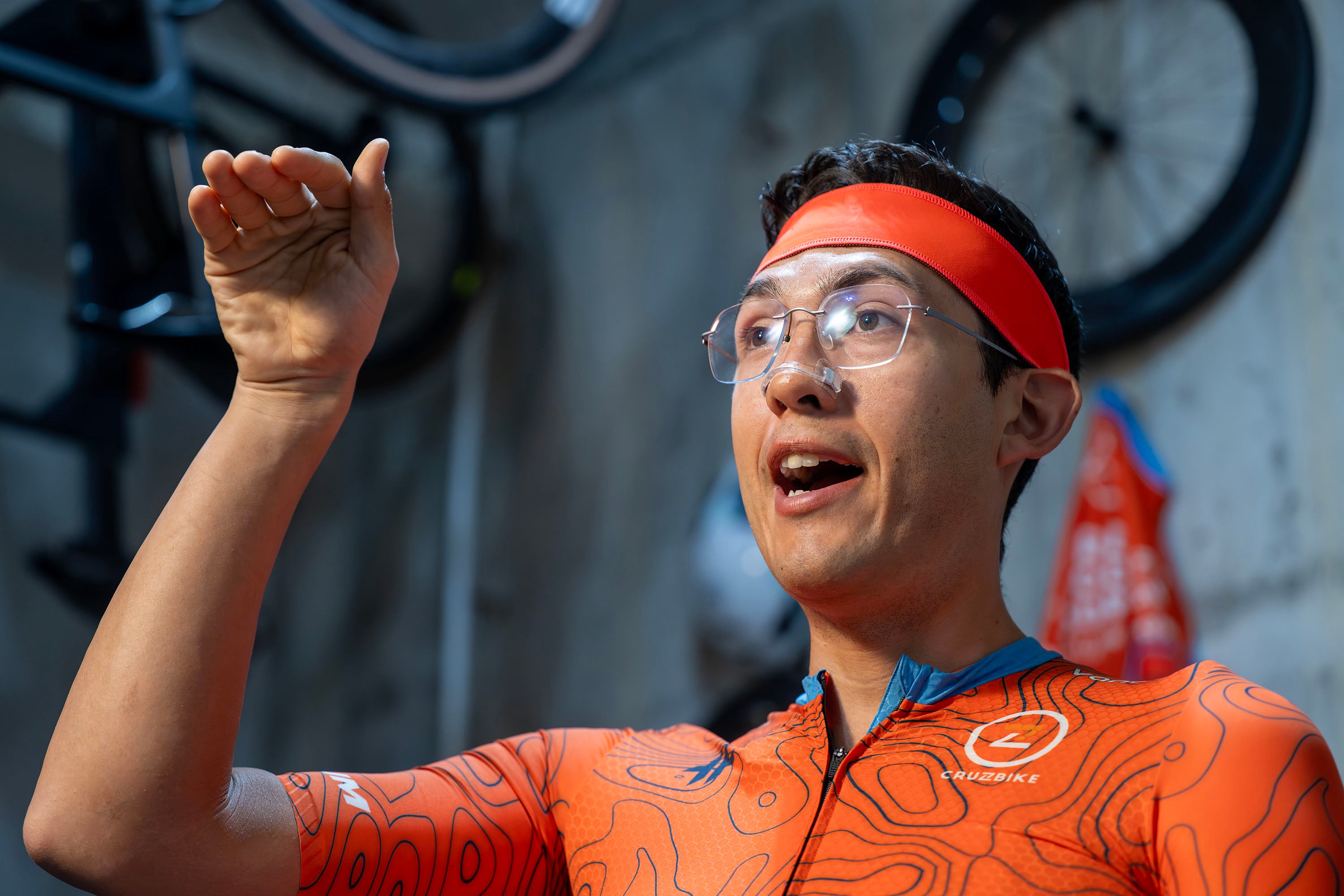Matthew Lefthand talks about his life as a cyclist and how he got into the sport before his workout in Ogden on March 2.