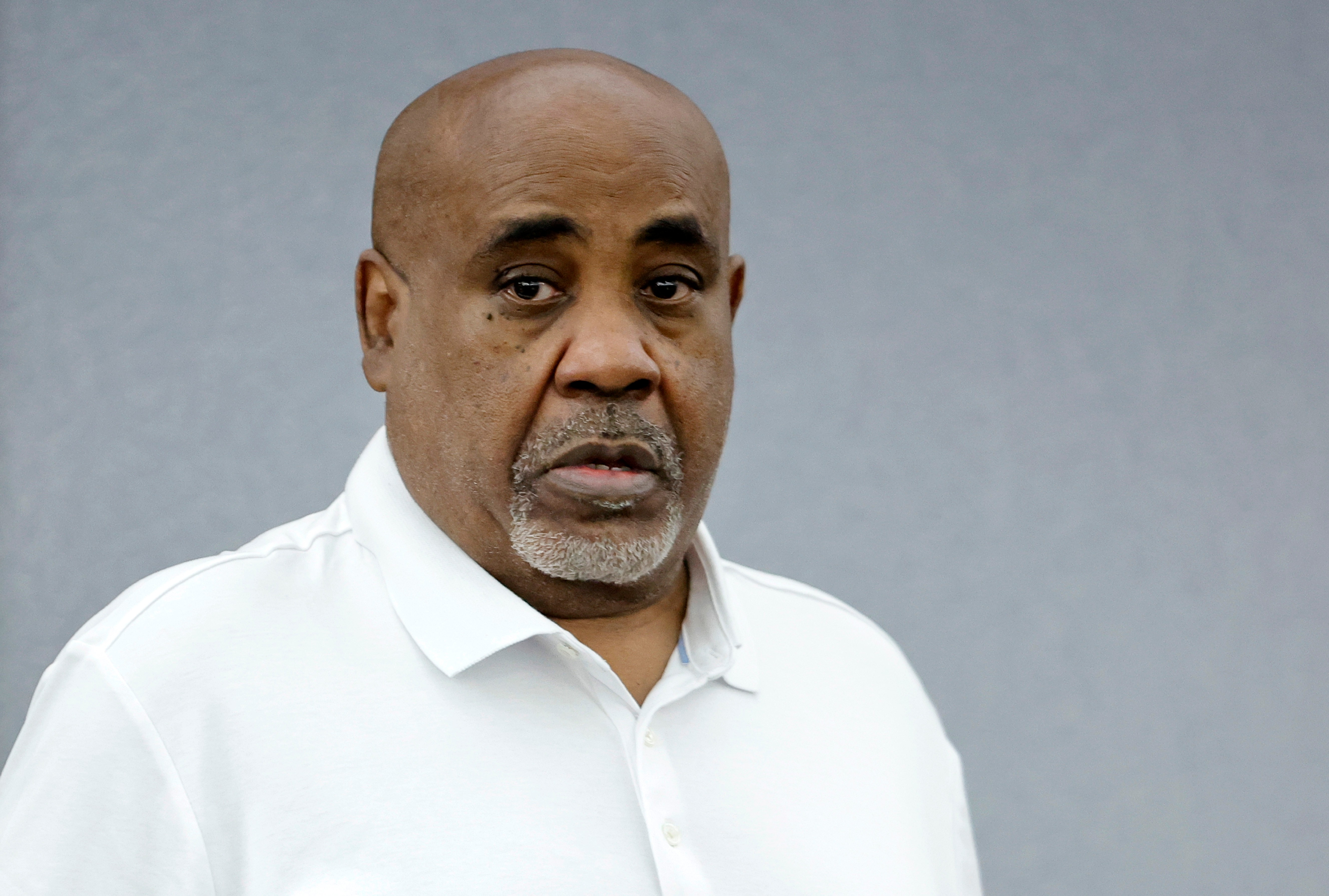 Duane Davis enters the courtroom after a break in the third day of jury selection in his murder trial, related to the 1996 killing of rapper Tupac Shakur, at Clark County District Court Regional Justice Center on Wednesday in Las Vegas.