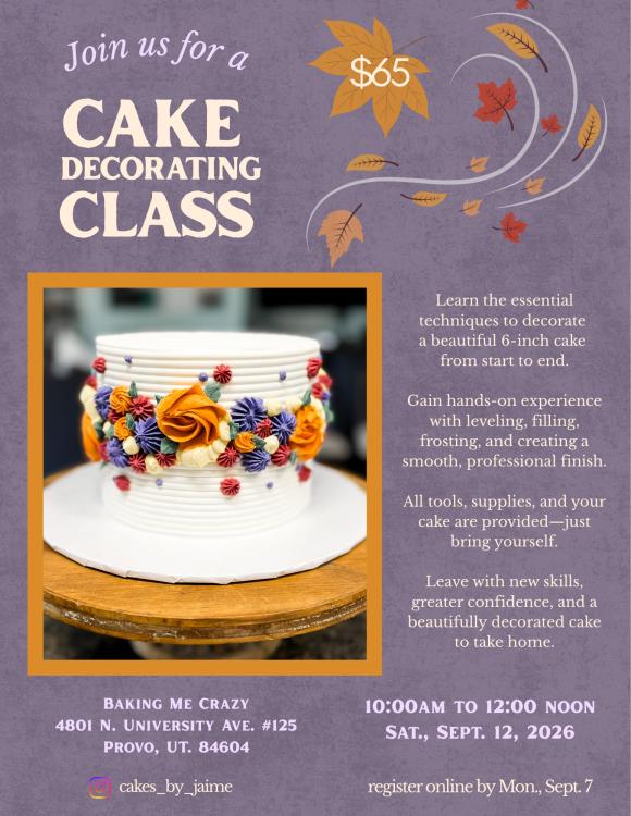Cake Deorating Class (September)