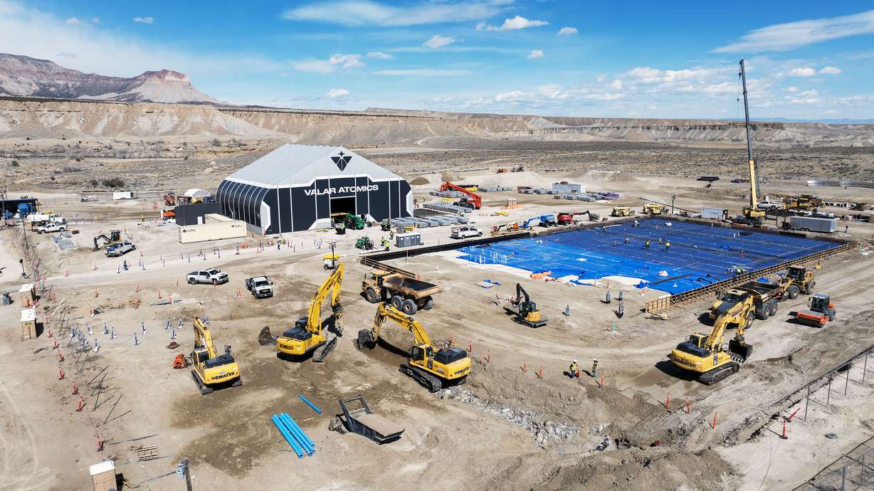 Workers continue to prepare the facility at Valar Atomics in Orangeville on March 10, 2026, for a small modular reactor. The facility in June reached zero-power fueled criticality.