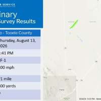EF-1 tornado confirmed from storm that passed through Tooele County