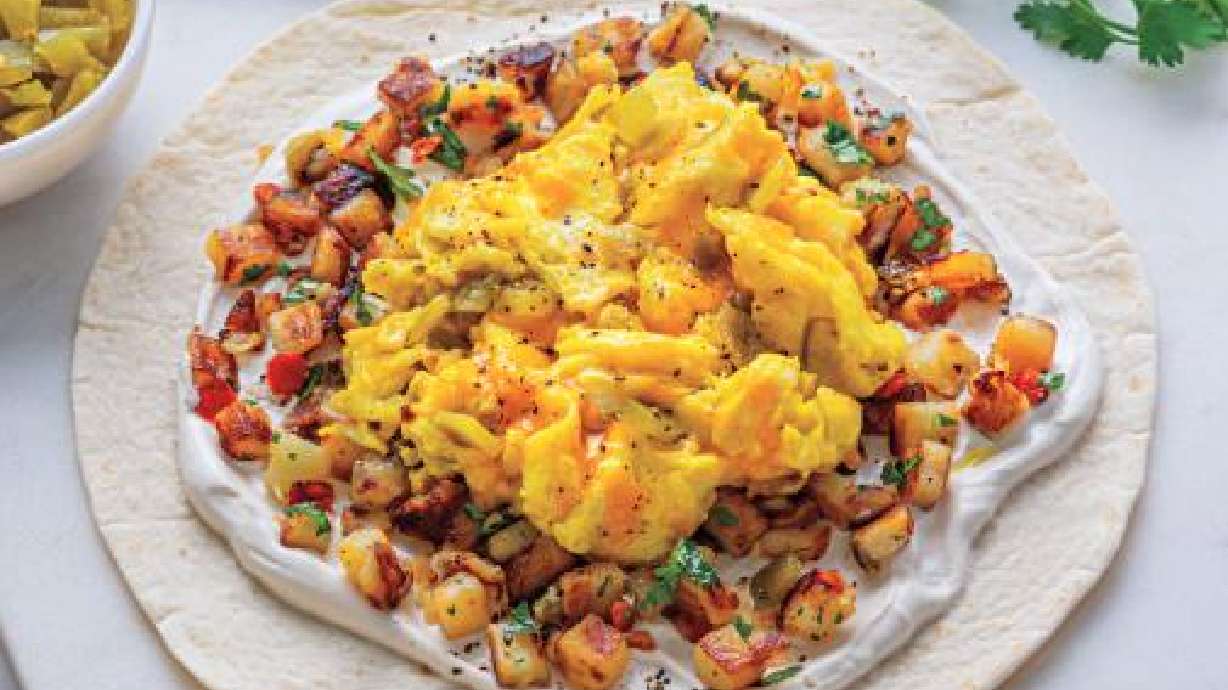 Recipes from the "National Geographic National Parks Cookbook" showcase flavors native to the regions at America's national parks. This breakfast burrito represents Great Basin National Park.