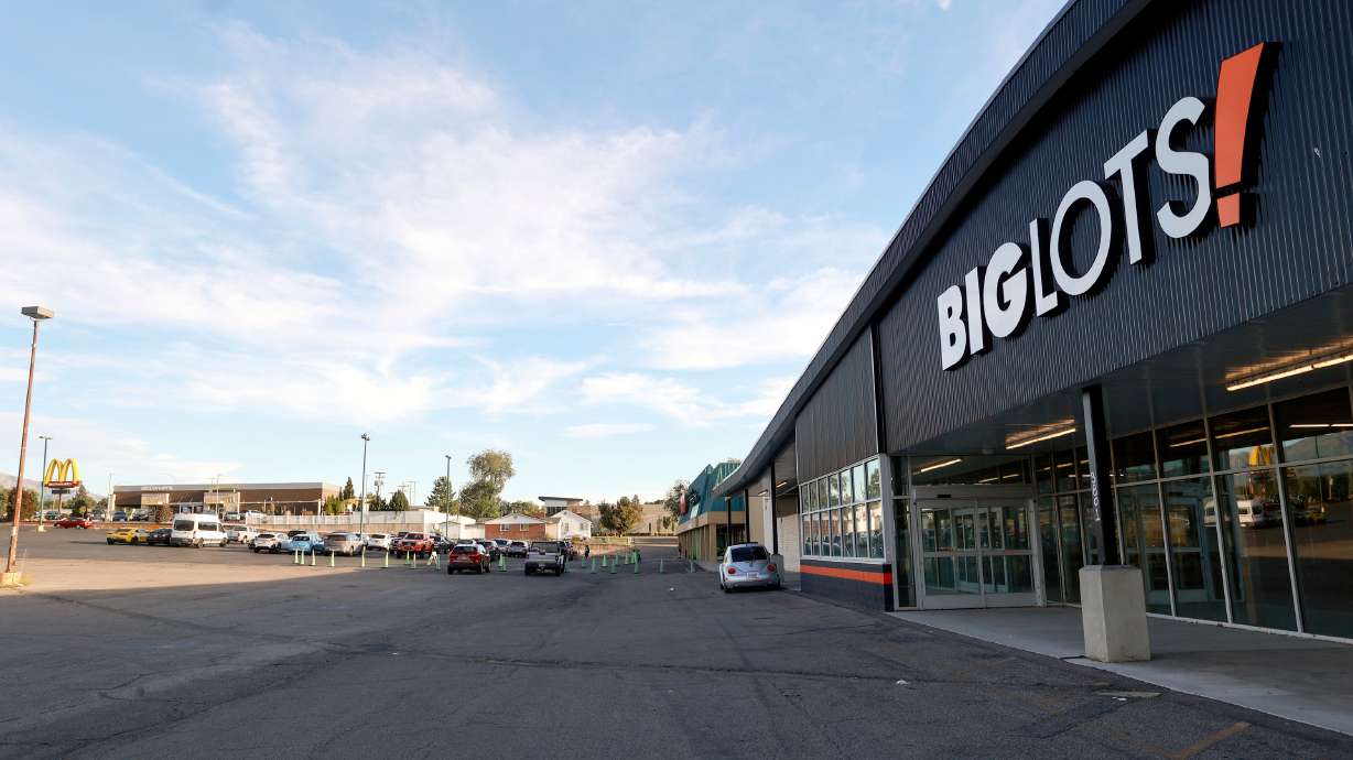 A strip mall is pictured in South Ogden on Monday. South Ogden leaders are proposing to develop an expansive area around the strip mall into a new city center.