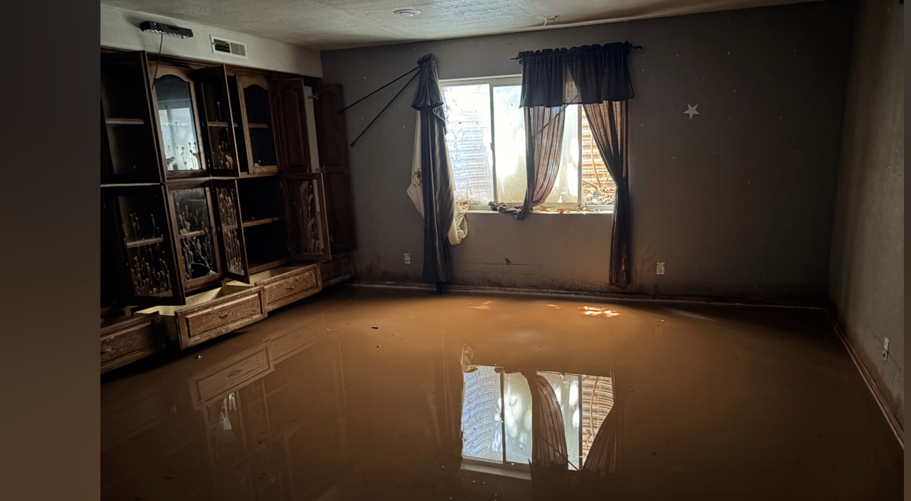 Damage from the flood.