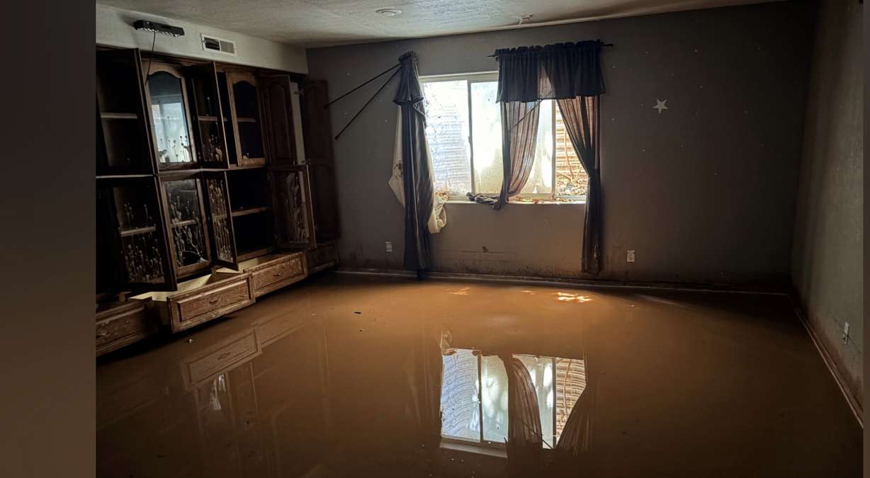 Damage from the flood.