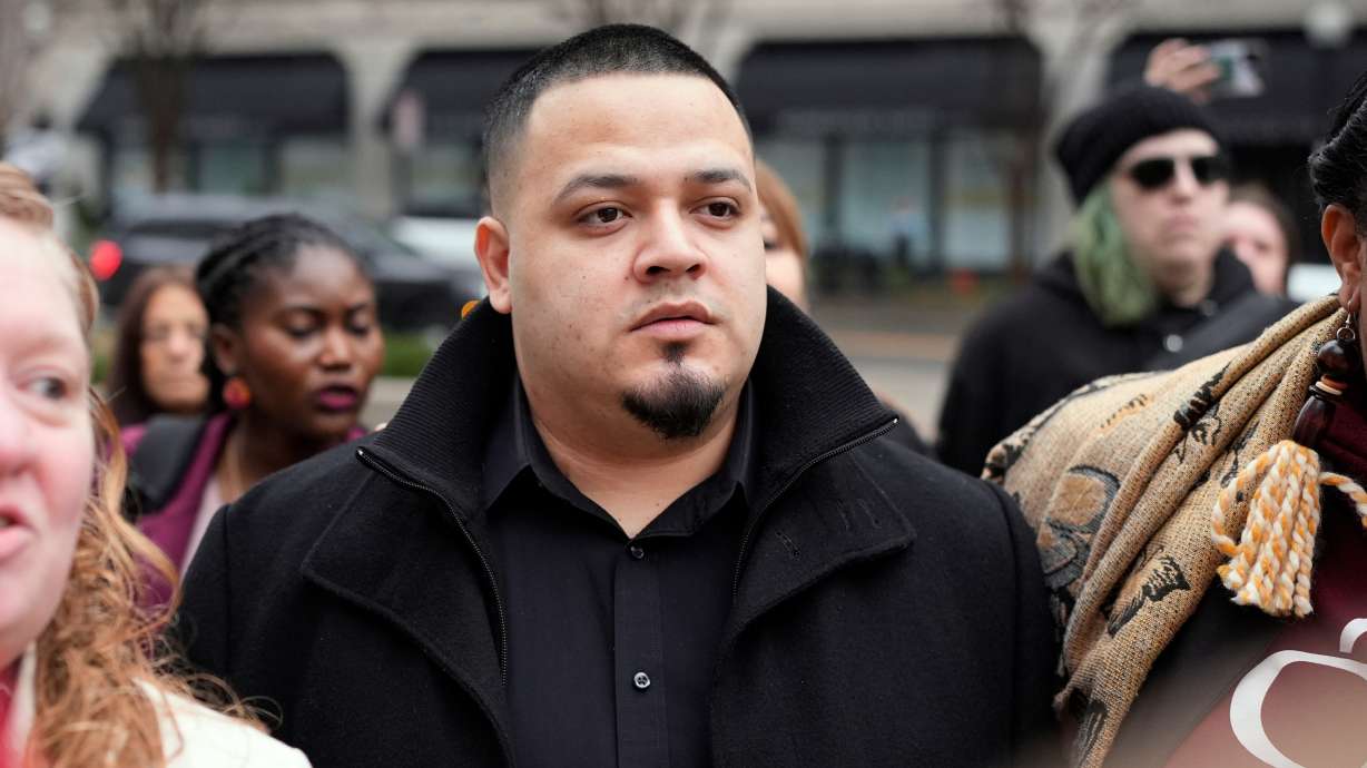 Kilmar Abrego Garcia arrives at the federal courthouse, Feb. 26, in Nashville, Tenn. The Justice Department is pushing to revive criminal charges against Abrego Garcia, telling a federal appeals court late Monday that the judge erred in his ruling.