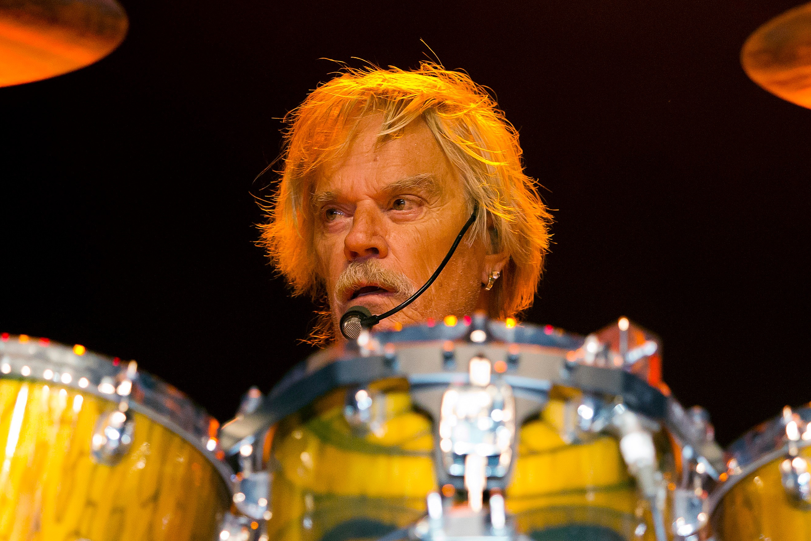 ZZ Top drummer Frank Beard performs in Boston on Aug. 28, 2016.