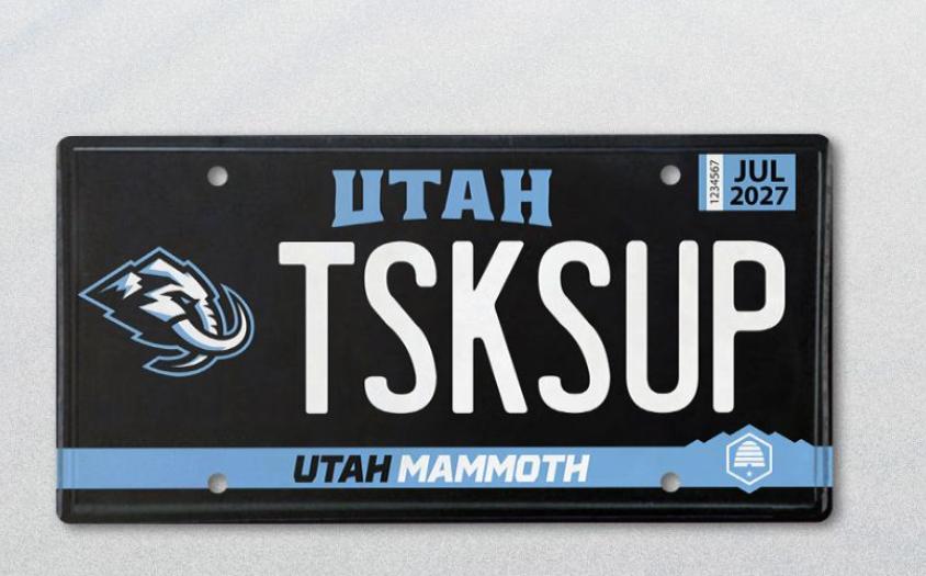 Utah Mammoth license plates now available at the DMV