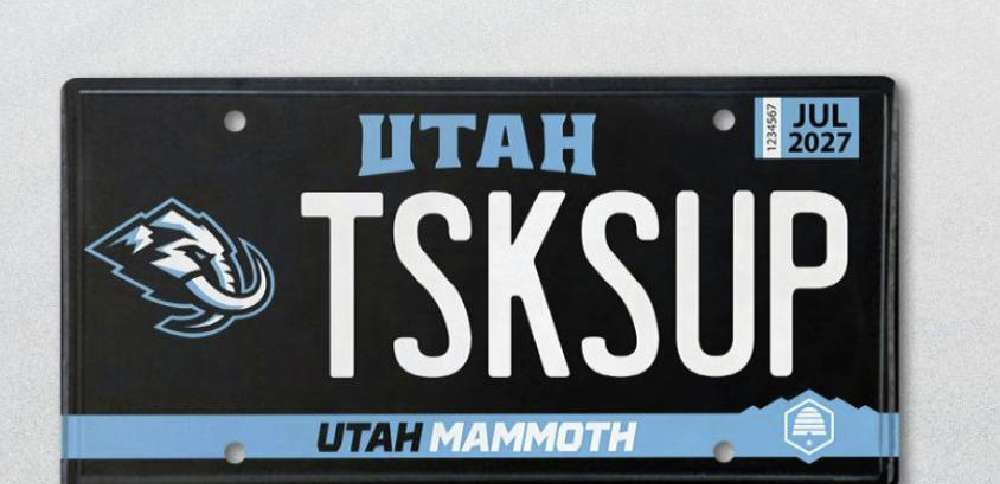 Utah Mammoth license plates now available at the DMV