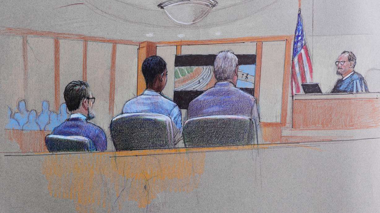 Karmelo Anthony at the defense table, the jury on the left and the presiding judge on the right, June 4, in McKinney, Texas, during the trial of a teen accused of fatally stabbing another during a track meet in suburban Dallas last year. The judge was removed from the case on Wednesday.