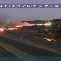 Dugway Fire sparks near mouth of Weber Canyon