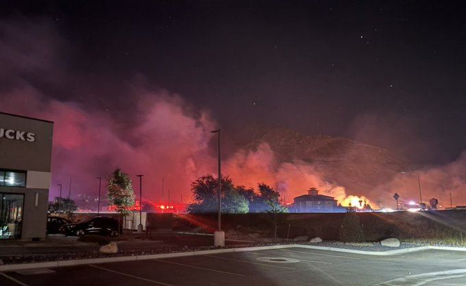 Dugway Fire sparks near mouth of Weber Canyon