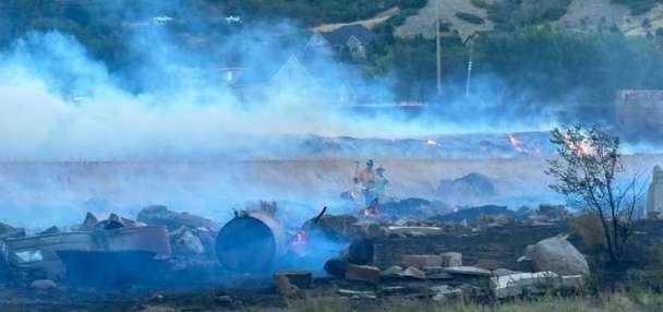 Dugway Fire closes road near mouth of Weber Canyon