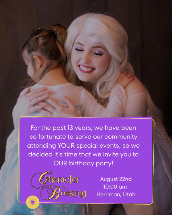 Character Booking’s 13th Birthday Party