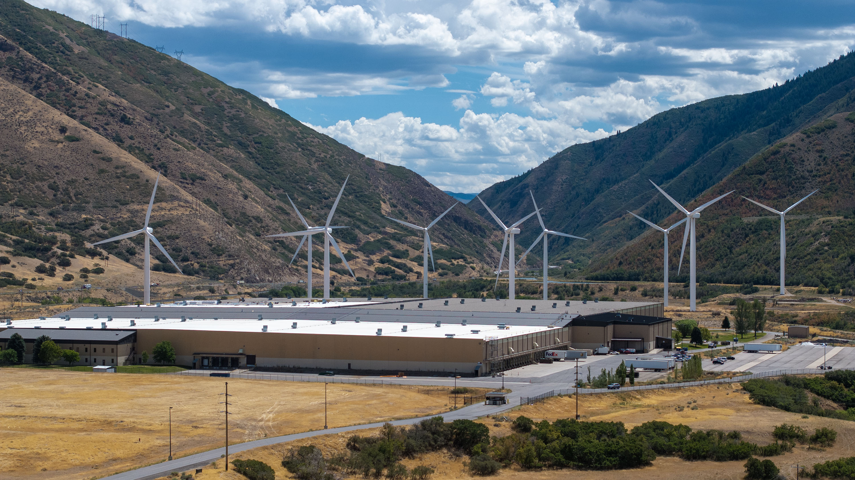 A location for a proposed data center at the old Fingerhut building at the mouth of Spanish Fork Canyon on Tuesday.