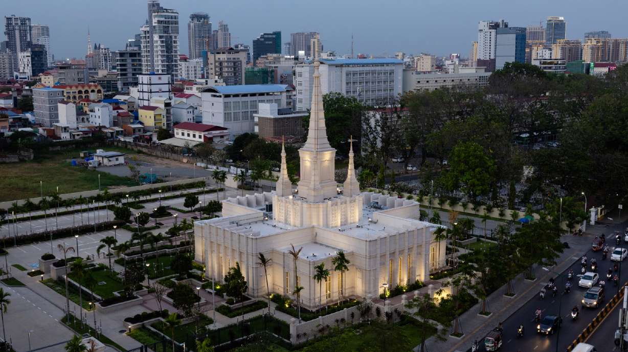 The exterior of the Phnom Penh Cambodia Temple of The Church of Jesus Christ of Latter-day Saints.