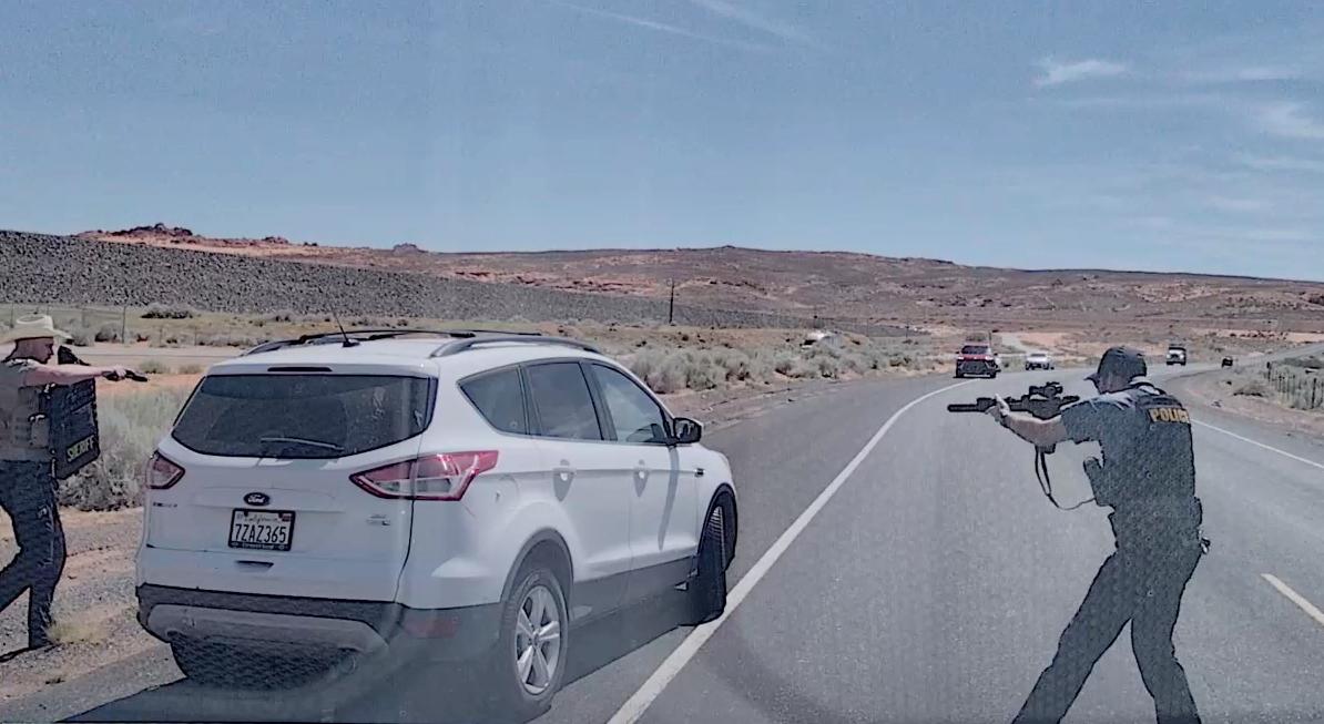 Grappling device used to end car chase in southern Utah 