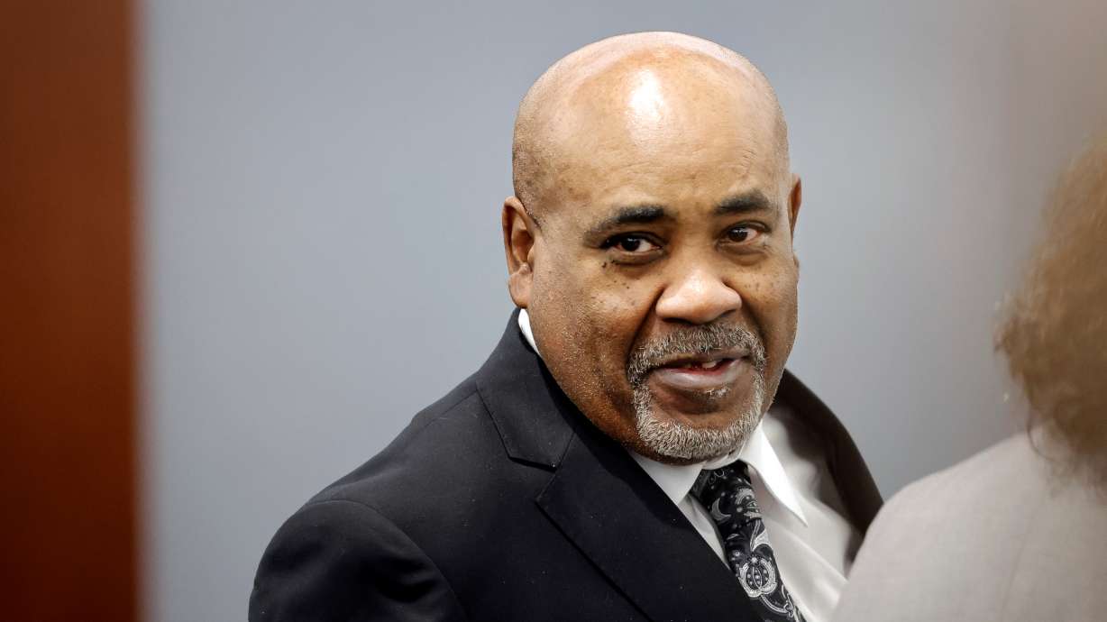 Duane Davis appears in court during his murder trial, related to the 1996 killing of rapper Tupac Shakur, in Clark County District Court at the Regional Justice Center in Las Vegas, Thursday, Aug. 20, 2026.