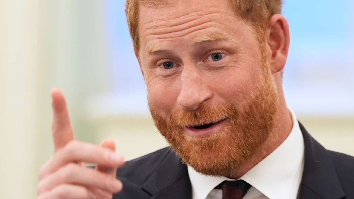 Britain's Prince Harry, the Duke of Sussex, speaks at a roundtable about support for veterans, Wednesday, Aug. 19, 2026, in Washington.