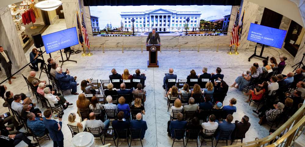 'Because of him': North Capitol building named in honor of former Utah Gov. Mike Leavitt