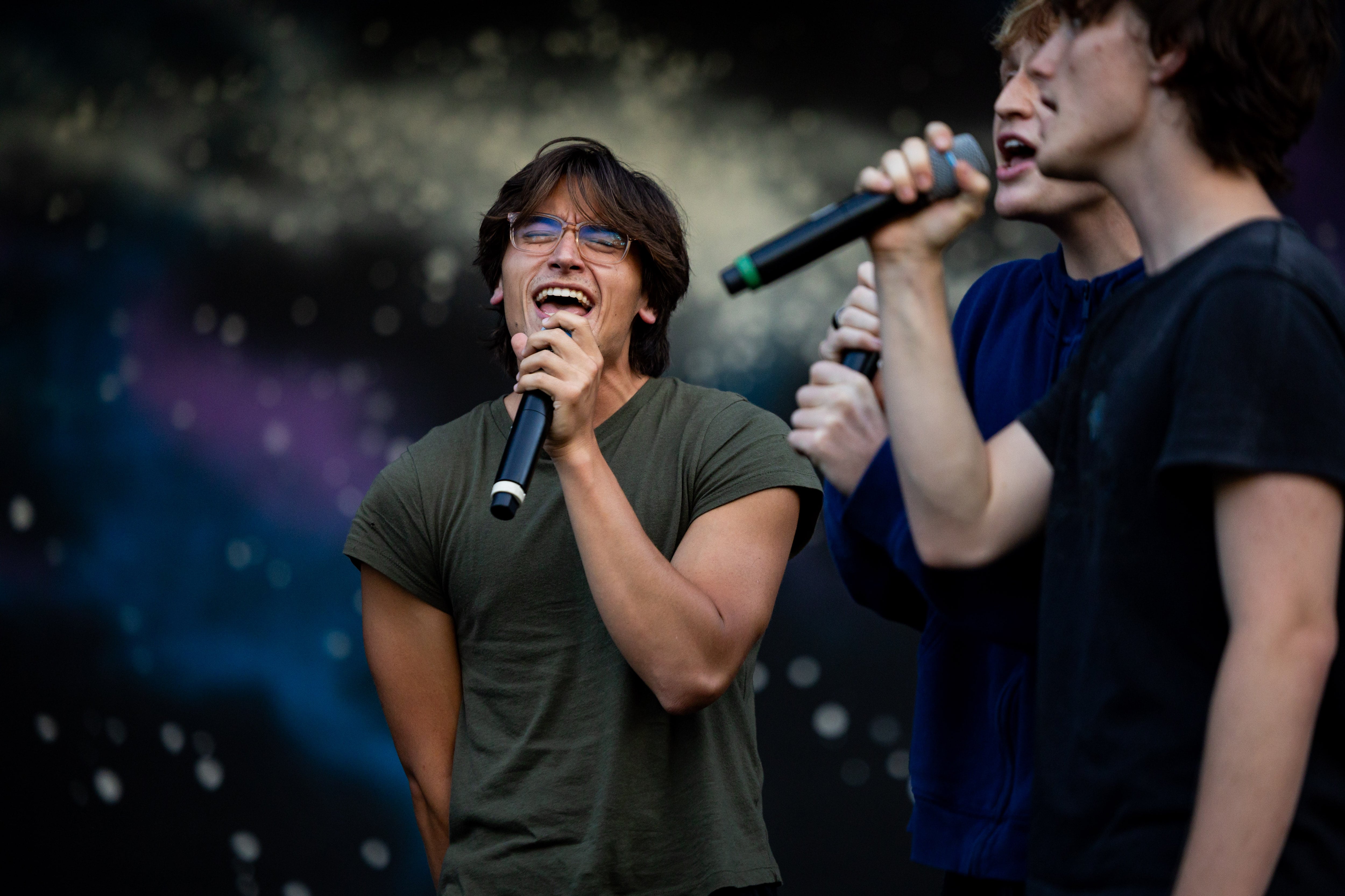 Jagger Moon, from Utah, and other members of the Full Circle Boys rehearse for the 21st annual "Dancing Under the Stars" at the SCERA Shell Outdoor Theatre  in Orem on Thursday.