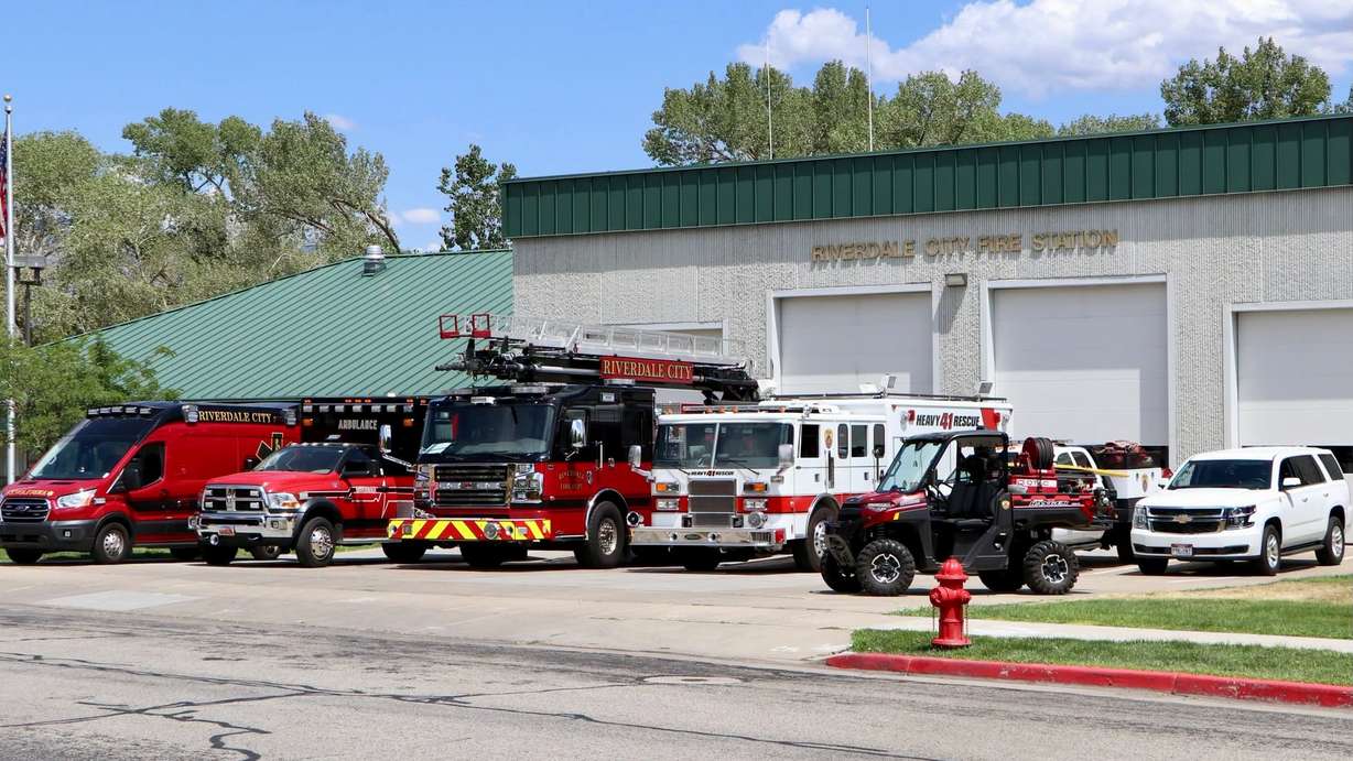 Officials in Roy and Riverdale are mulling shifting fire department operations in the Weber County cities to the Weber Fire District, which serves multiple Weber County locales. The undated photo shows the Riverdale Fire Department.