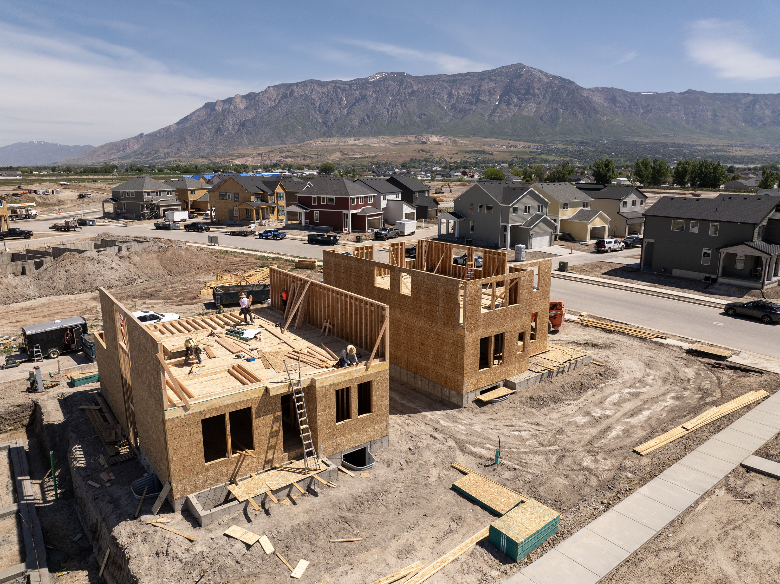 New homes in Plain City are pictured on Thursday, May 22, 2025.