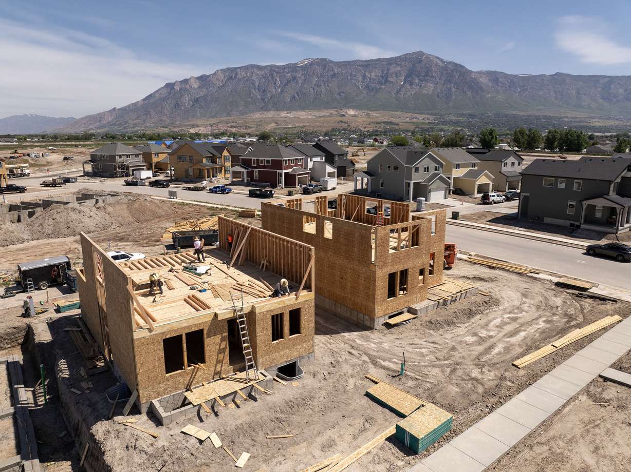 New homes in Plain City are pictured on Thursday, May 22, 2025.