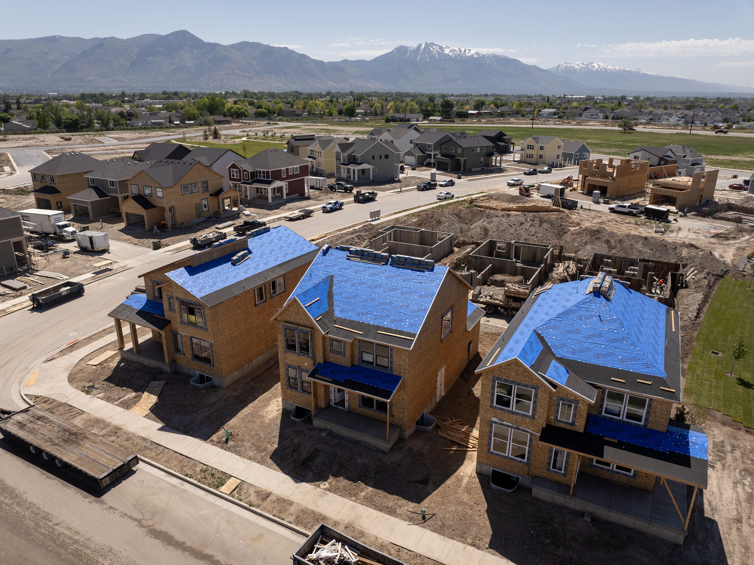 New homes in Plain City are pictured on Thursday, May 22, 2025.