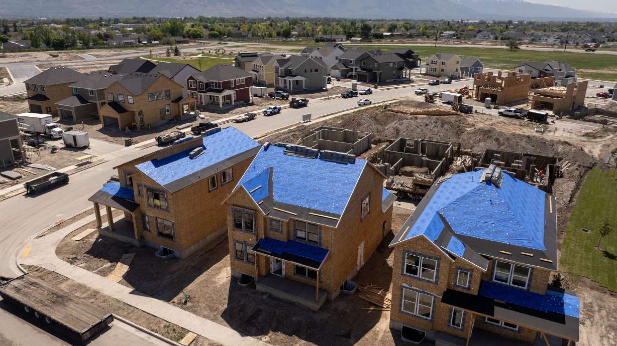 New homes in Plain City are pictured on Thursday, May 22, 2025.