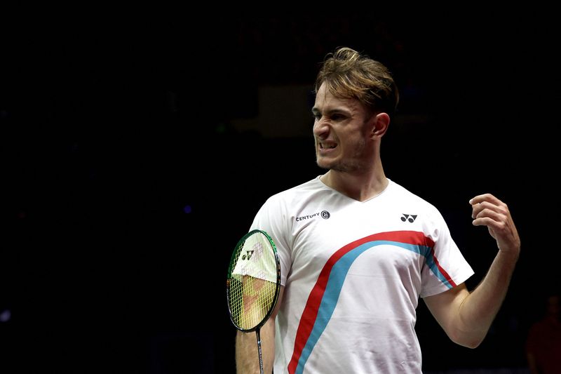 Badminton-Lanier crushes Naraoka to become first Frenchman to win singles world title