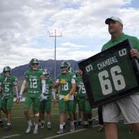 Provo honors former NFL lineman Kirk Chambers with jersey retirement