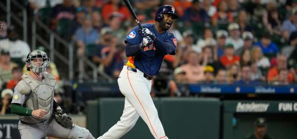 Yordan Alvarez's Triple Crown bid will have to survive a major challenge from the AL East