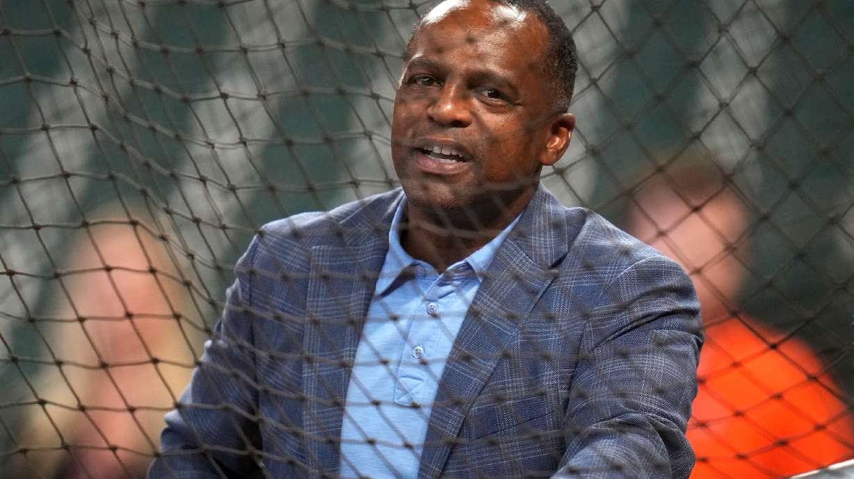 FILE - Houston Astros general manager Dana Brown during batting practice before a baseball game, Monday, July 20, 2026, in Houston.
