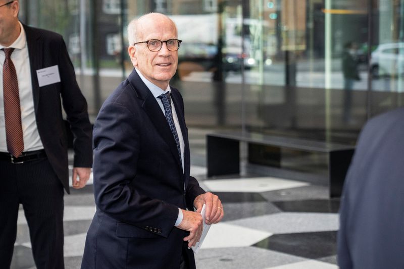 Senator Peter Welch, D-Vt., arrives as an American delegation visits the Industriens Hus, in Copenhagen, Denmark, Jan. 16. Welch questioned FBI Director Kash Patel over his midterm election security strategy during a Senate hearing on Tuesday.